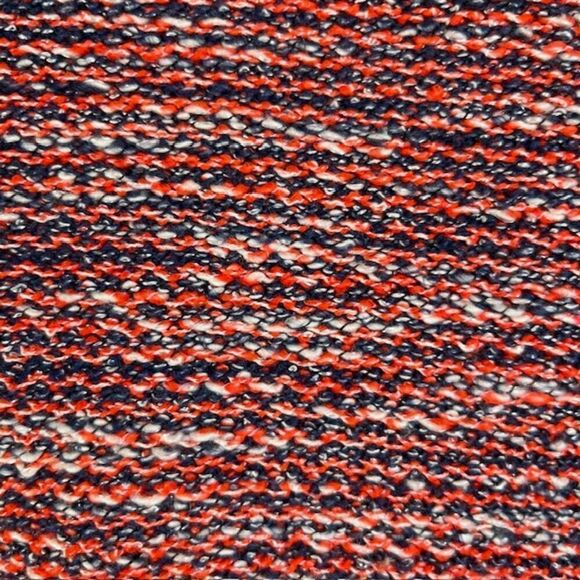 Comptoir Des Cotonniers Red and Navy Tweed Short Sleeve Crewneck Top Size Small - Picture 5 of 10